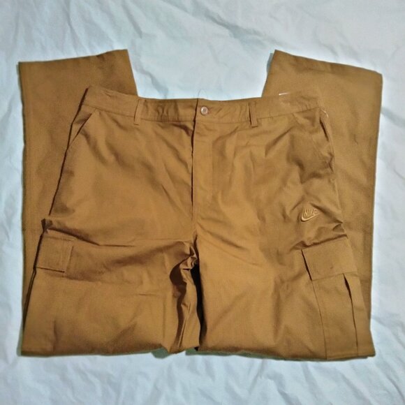 Nike Club Cargo Pants 38x34(38x33) Brown Ripstop Woven Skate Baggy FZ5765-281 - Picture 1 of 6